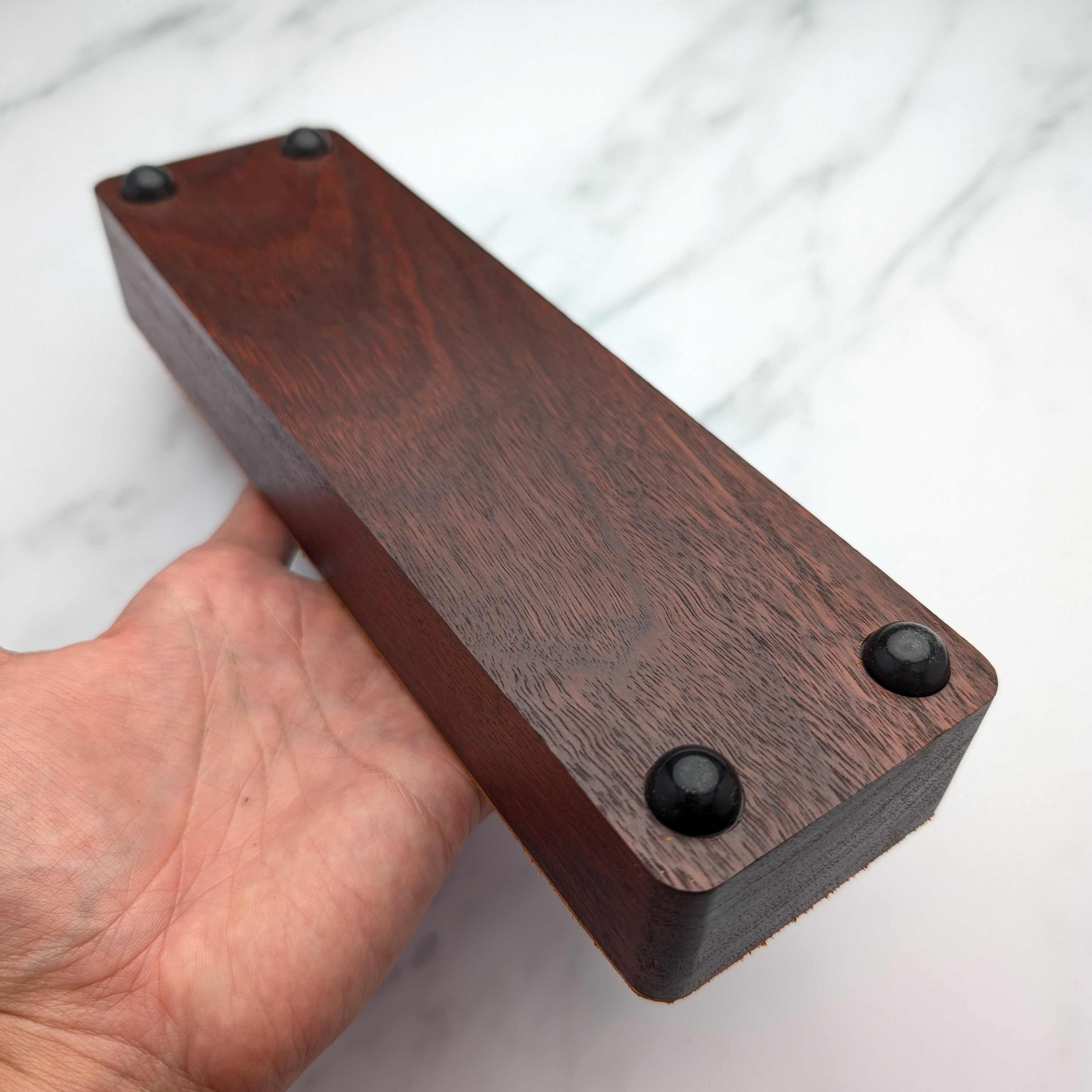 Benchtop Leather Strop - Heavy Timber - Suede Side