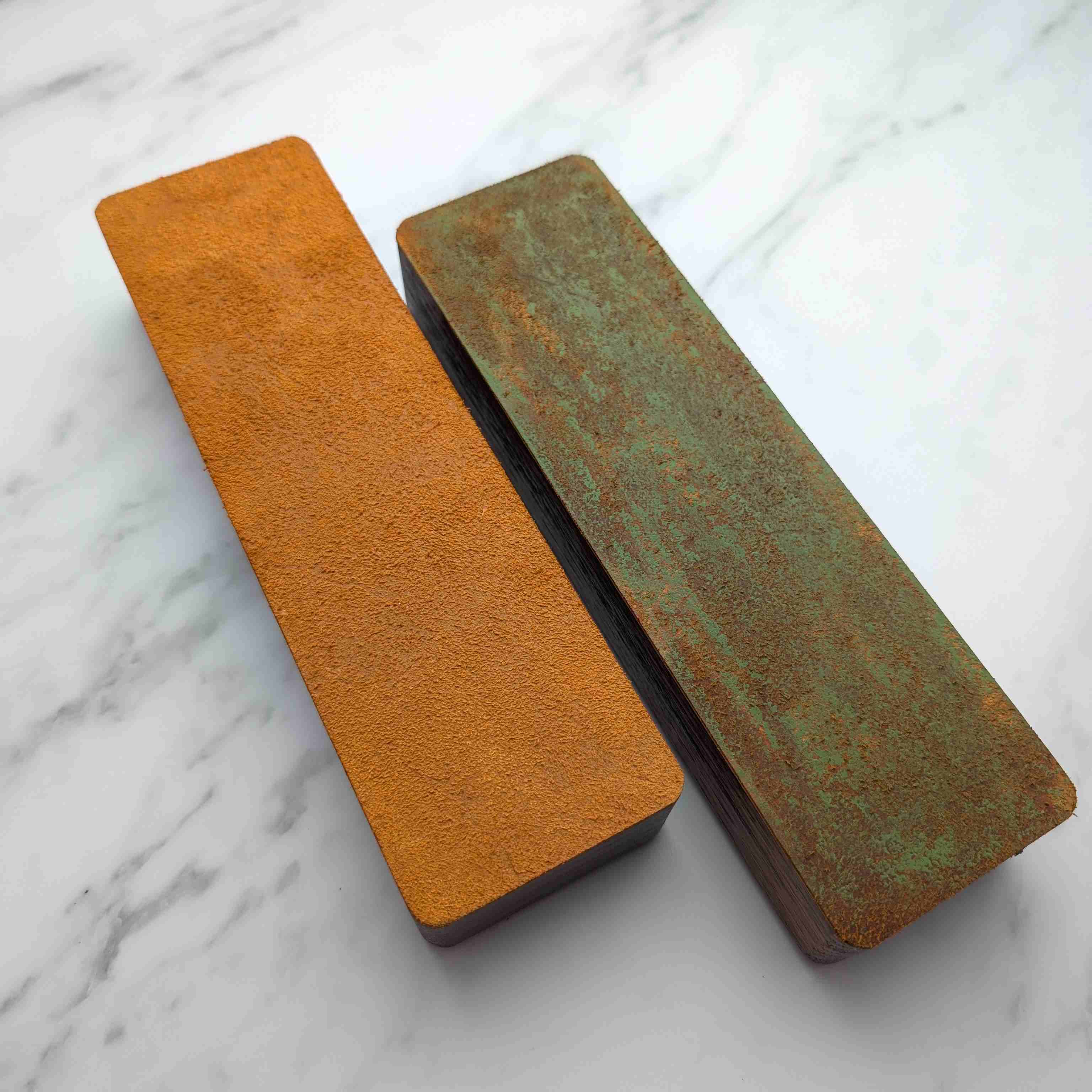 Benchtop Leather Strop - Heavy Timber - Suede Side