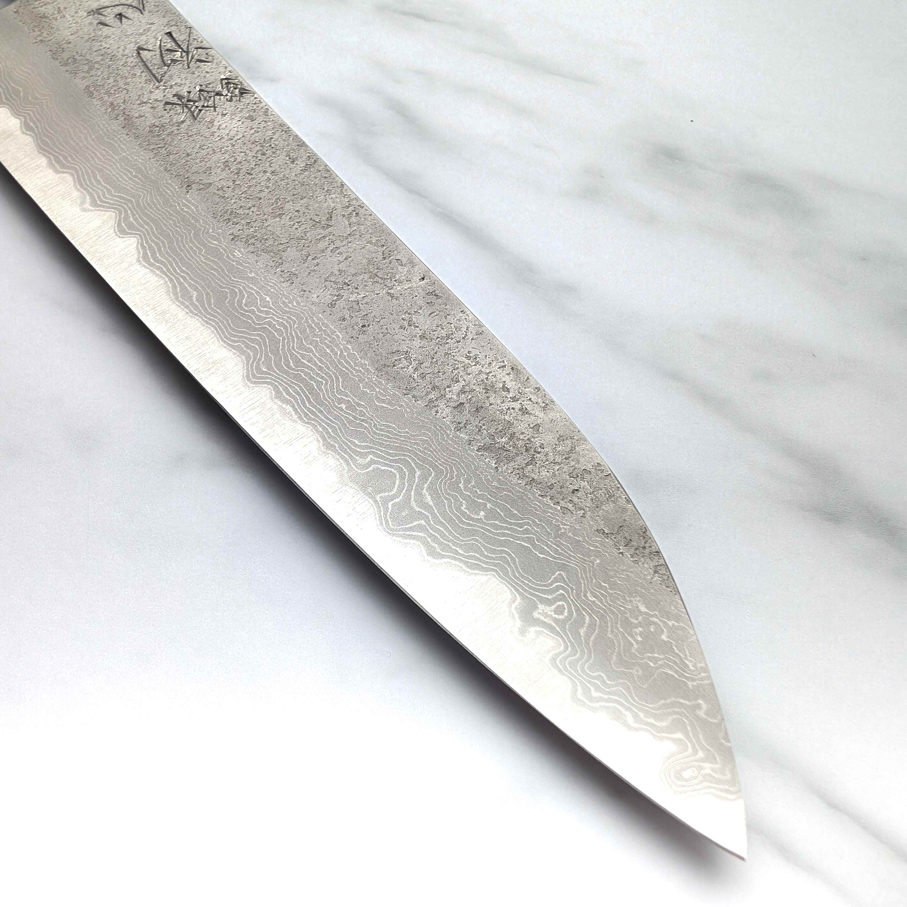 Hatsukokoro Ryusui by Nigara - Blue 2 Damascus Nashiji 210mm Gyuto