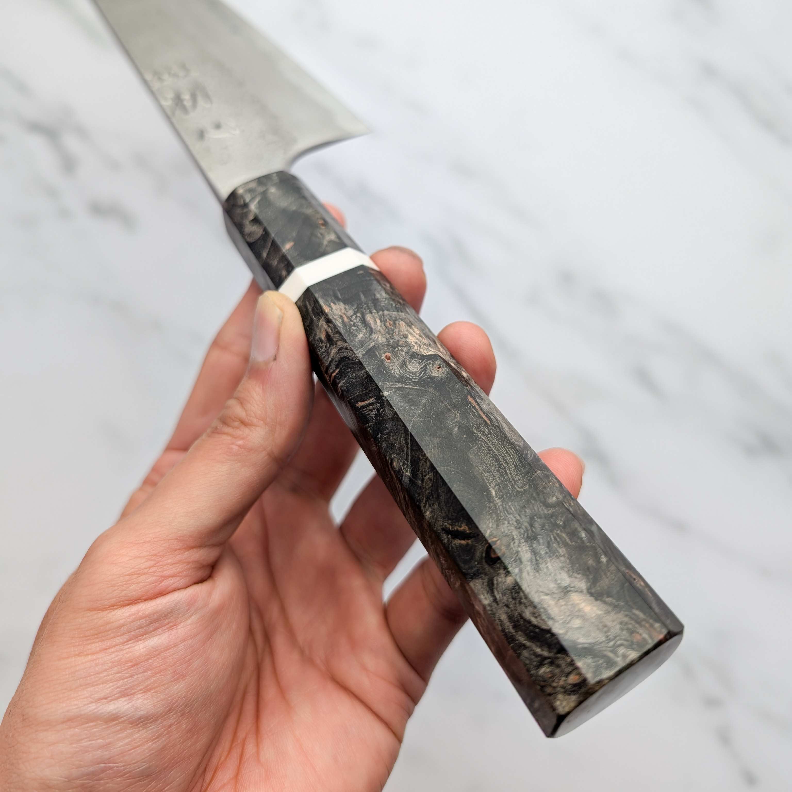 Hatsukokoro Ryusui by Nigara - Blue 2 Damascus Nashiji 210mm Gyuto