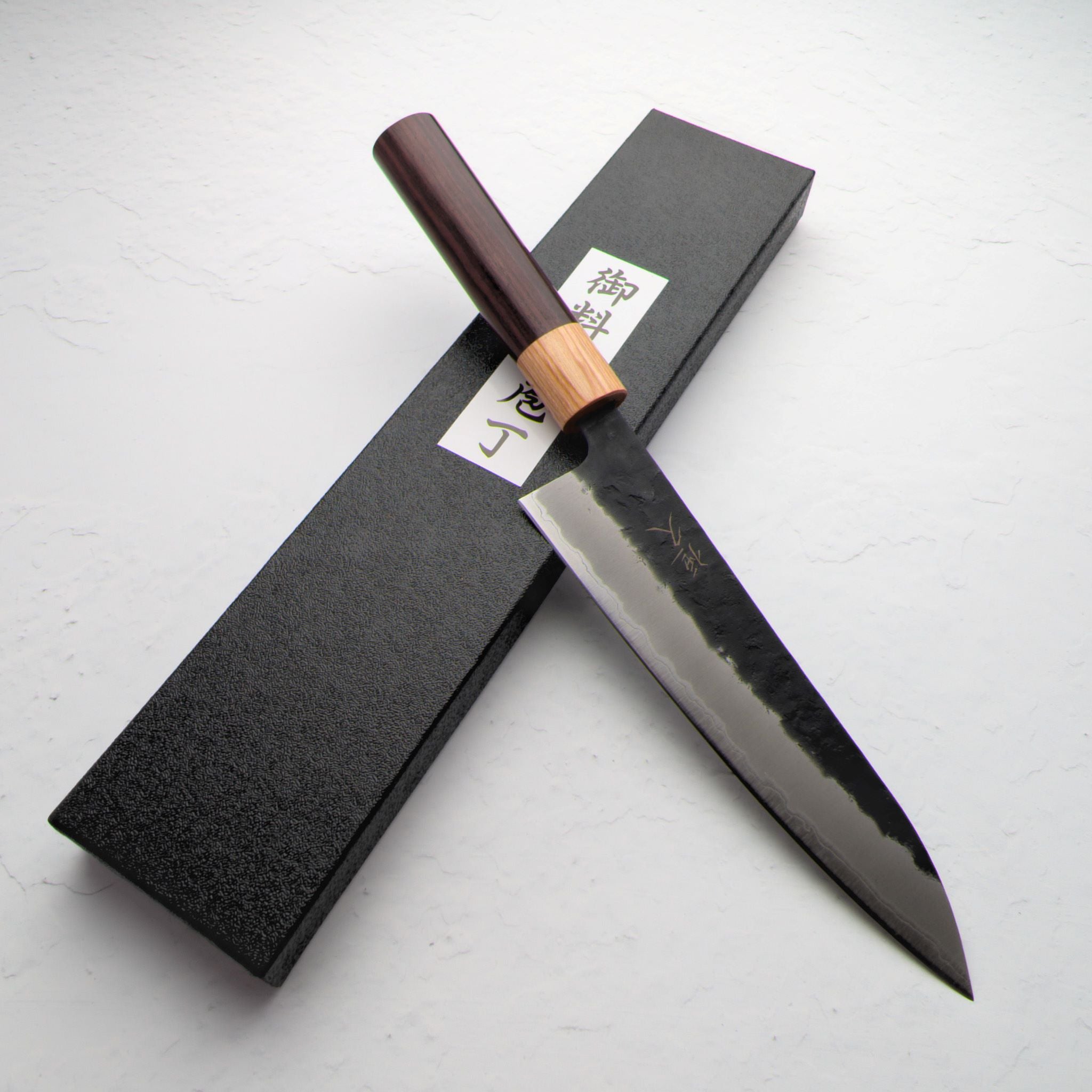 Tsunehisa -Blue Super Kurouchi Nashiji 180mm Gyuto