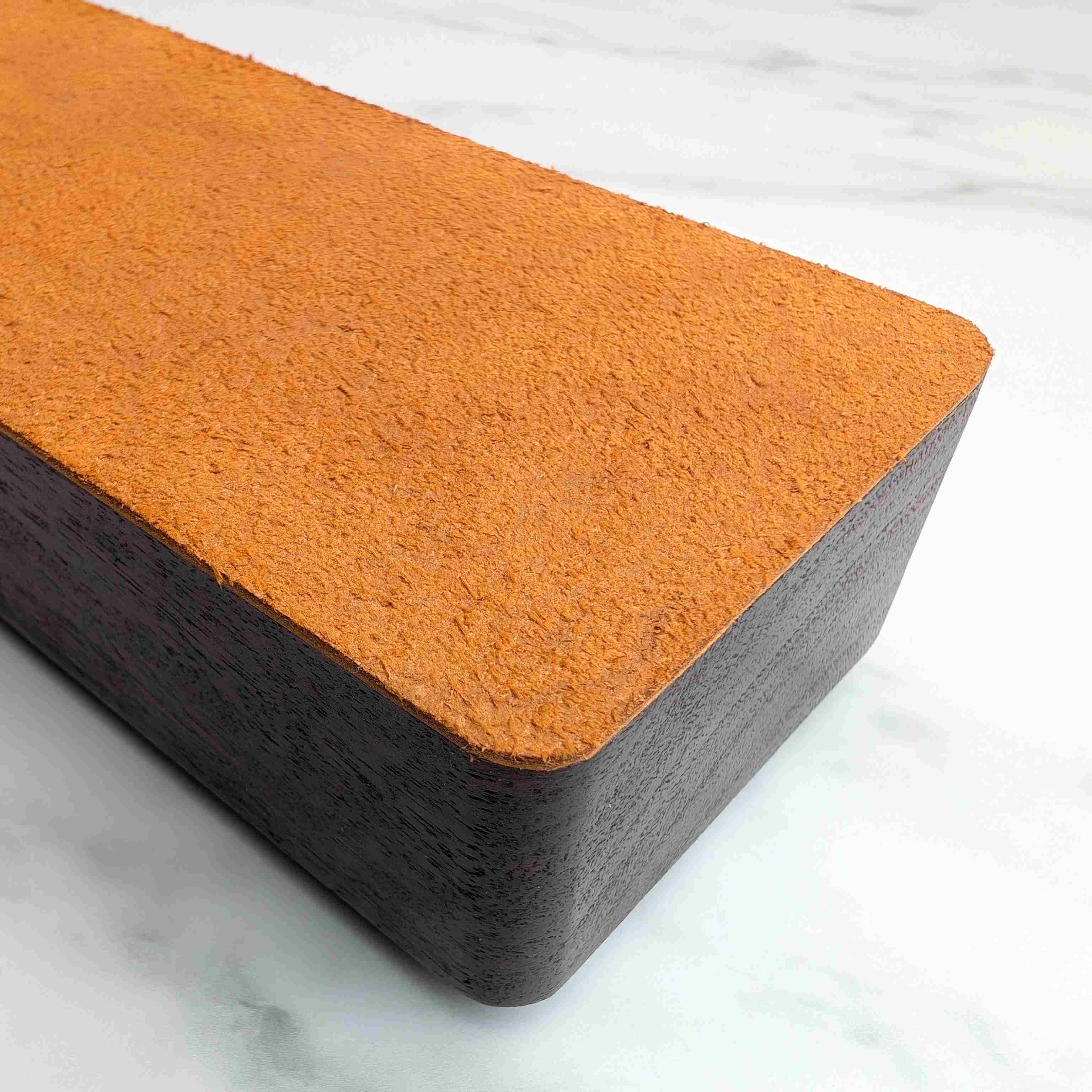 Benchtop Leather Strop - Heavy Timber - Suede Side