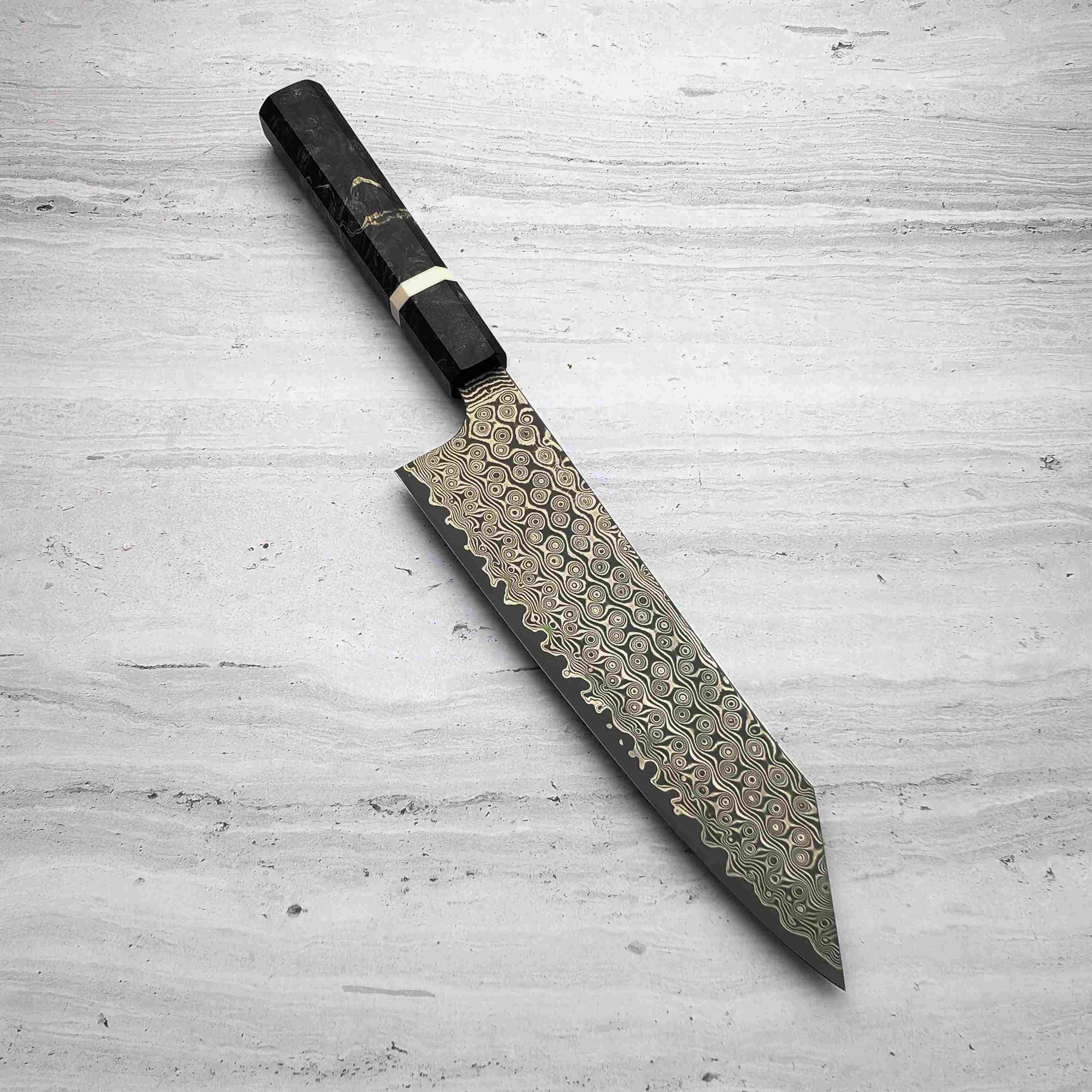 Nigara - Anmon SG2 Raindrop Damascus Kiritsuke-Tip 210mm Gyuto