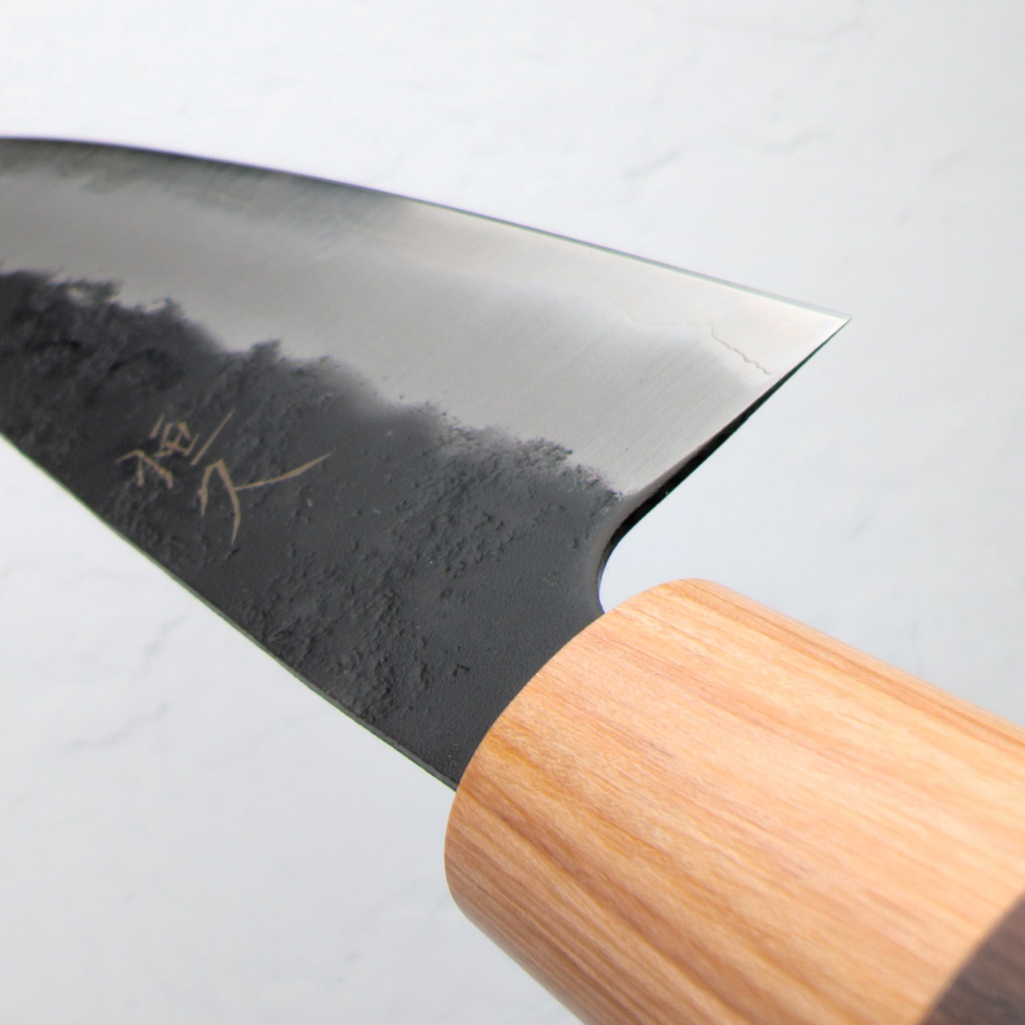 Tsunehisa -Blue Super Kurouchi Nashiji 165mm Santoku