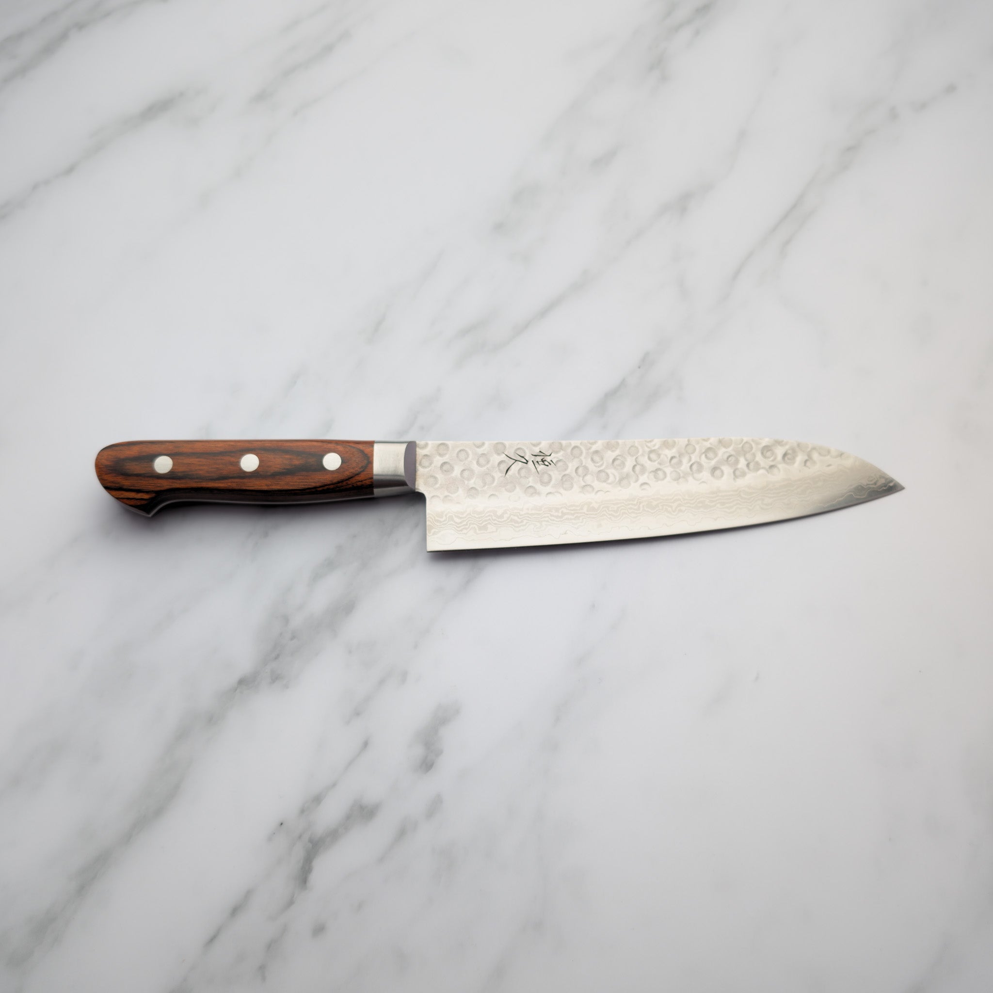 Tsunehisa - VG10 Damascus Tsuchime 180mm Santoku