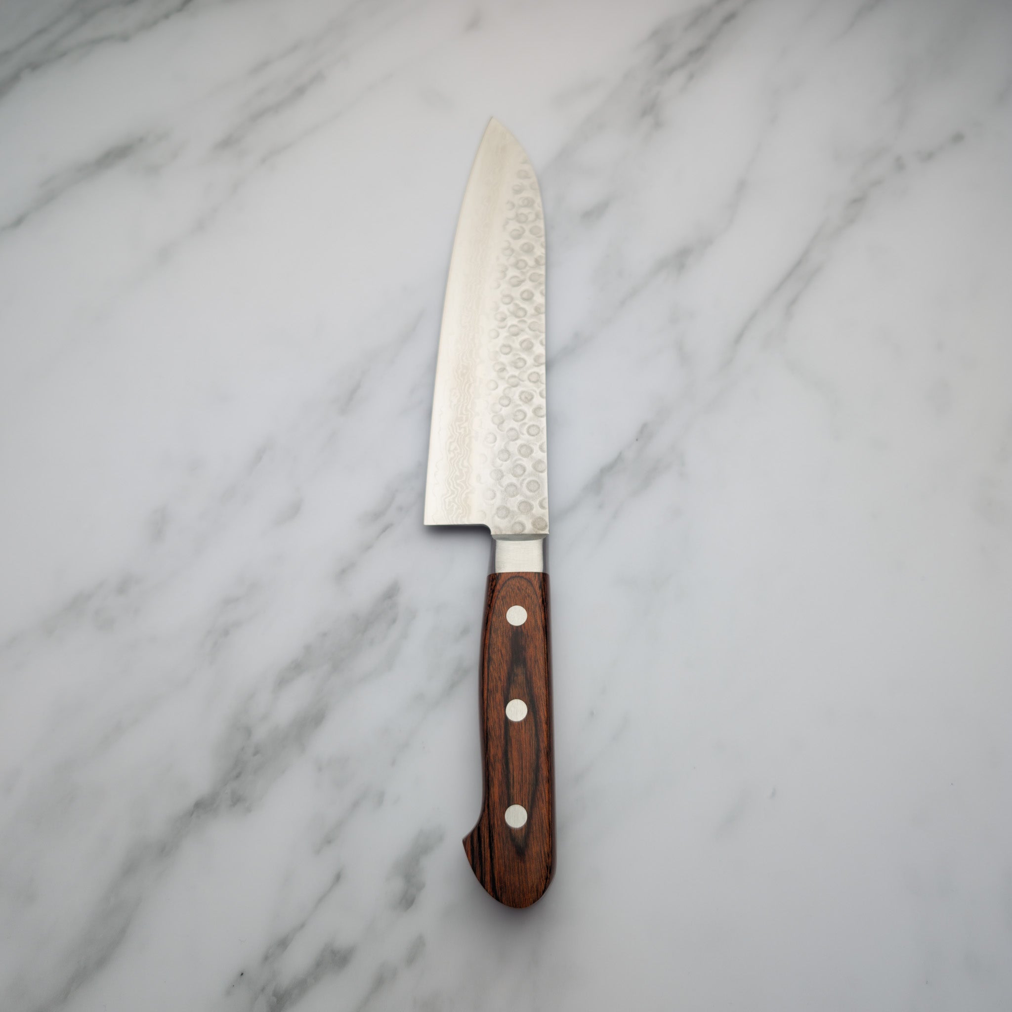 Tsunehisa - VG10 Damascus Tsuchime 180mm Santoku